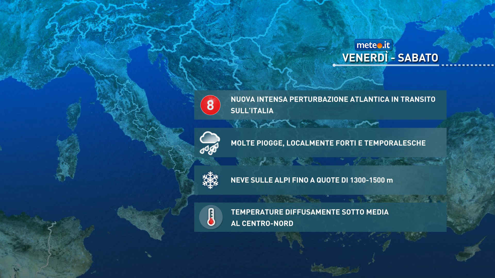 Meteo, 15 maggio con forte maltempo e neve sulle Alpi: le previsioni