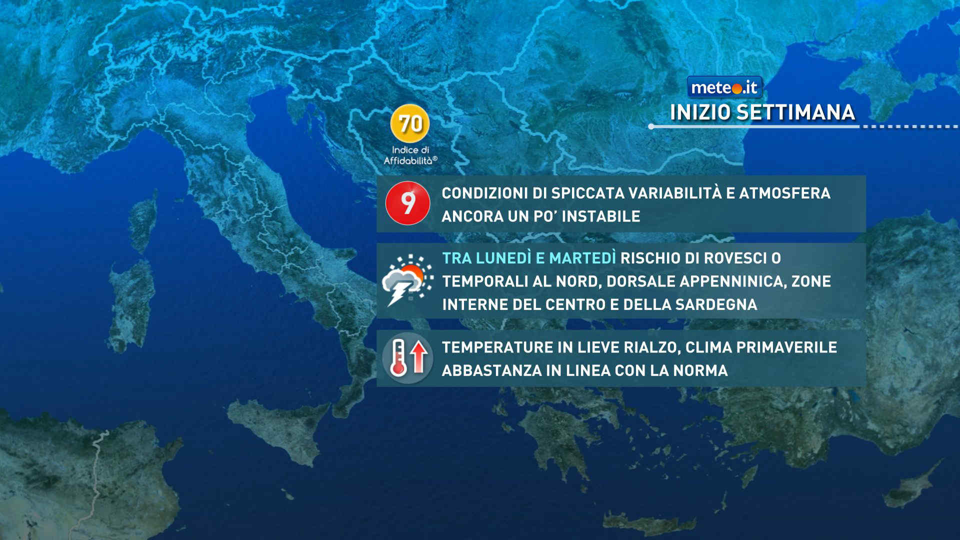 Meteo, tra lunedì 18 e martedì 19 maggio ancora brevi fasi instabili
