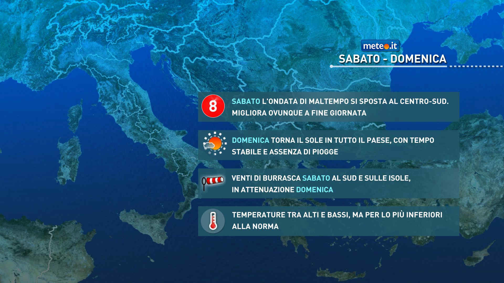 Meteo, oggi sabato 16 maggio, piogge ancora intense e forti venti