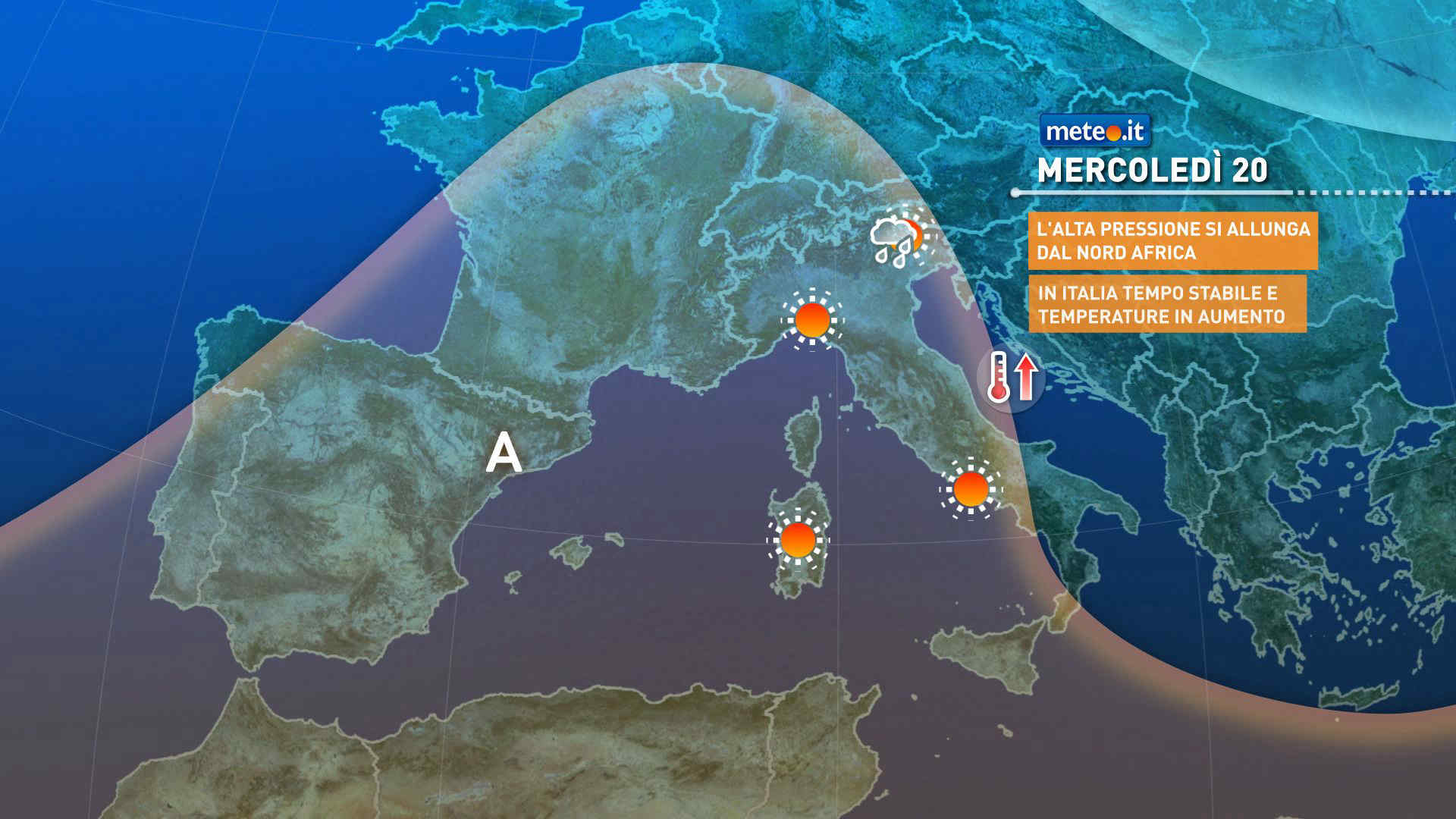 Meteo, Anticiclone nord-africano da mercoledì 20 maggio: temperature in aumento