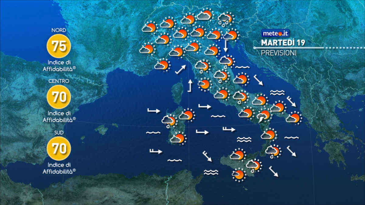 Meteo: martedì 19 maggio un po' di instabilità. Ecco dove