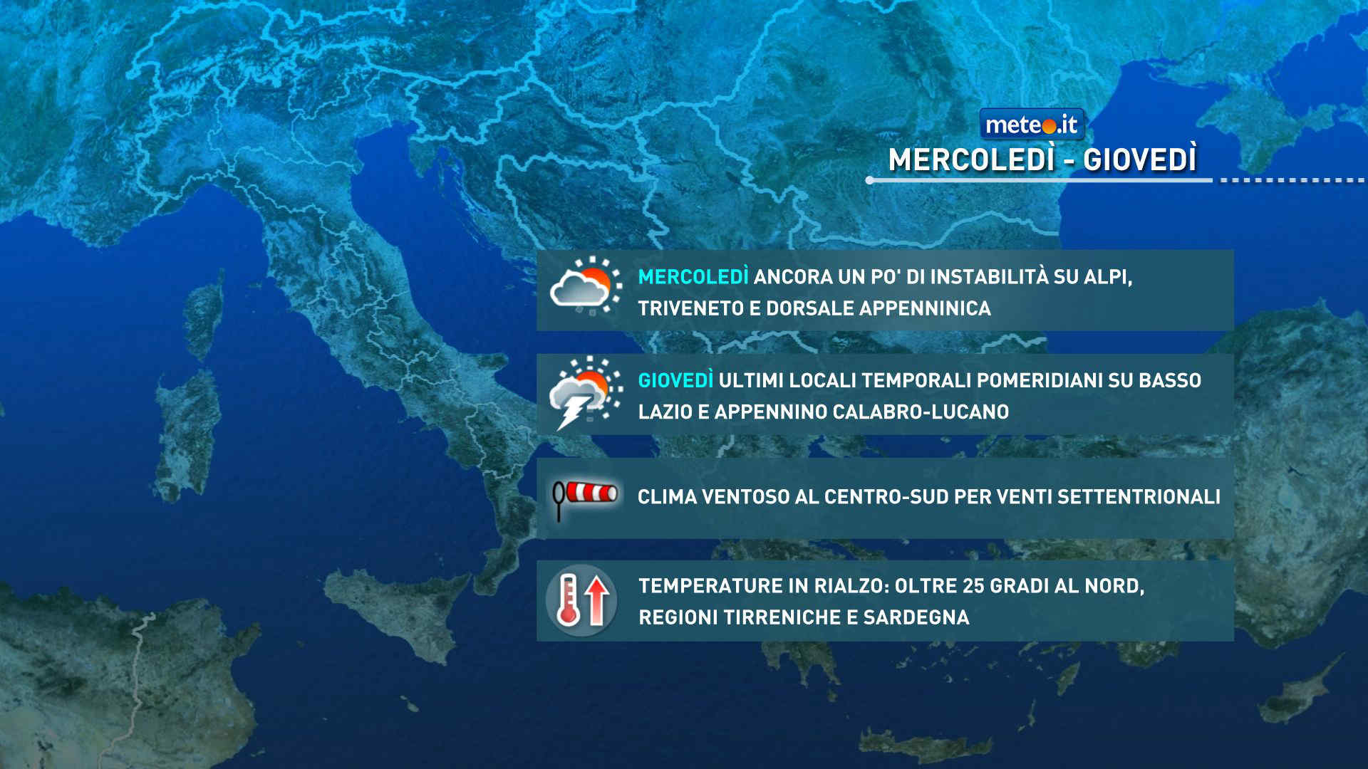 Meteo: fase turbolenta ai titoli di coda! L'alta pressione torna a dominare