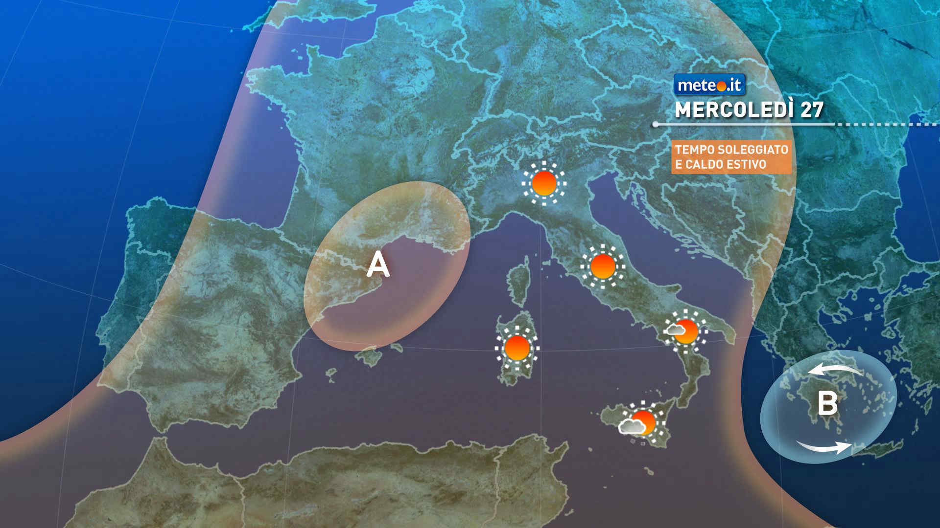 Meteo: mercoledì 27 temperature fino a 35°C! Poi cambia qualcosa: la tendenza