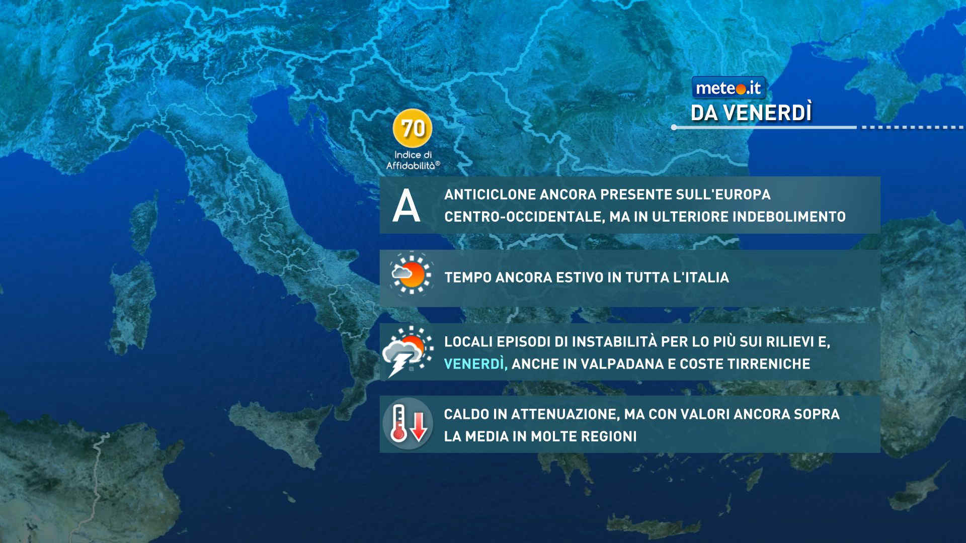 Meteo, dal 29 maggio lieve calo termico e instabilità in aumento: la tendenza