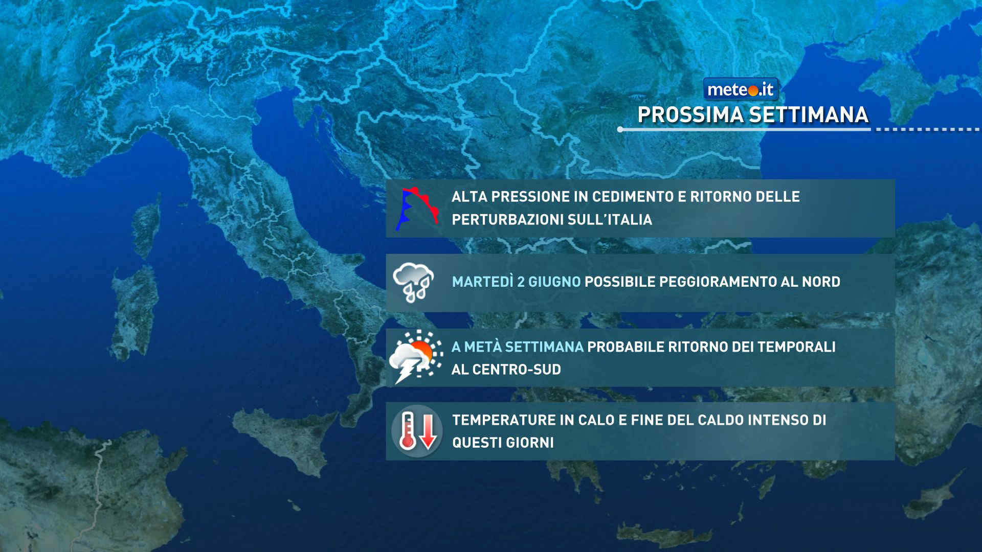 Meteo: intensa perturbazione il 2 giugno! Forti temporali: ecco dove