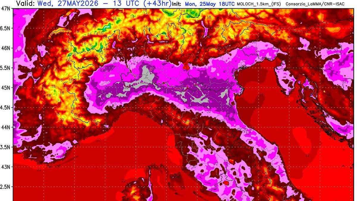 La Pianura Padana rovente come il Sahara: le impressionanti immagini satellitari