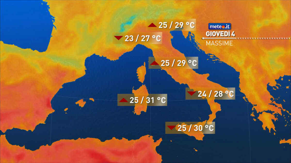 Meteo, una nuova perturbazione in arrivo questa sera al Nord