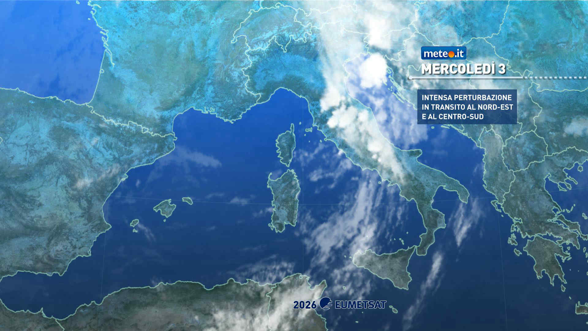 Meteo 3 giugno, temporali al Nord-Est e al Centro-Sud