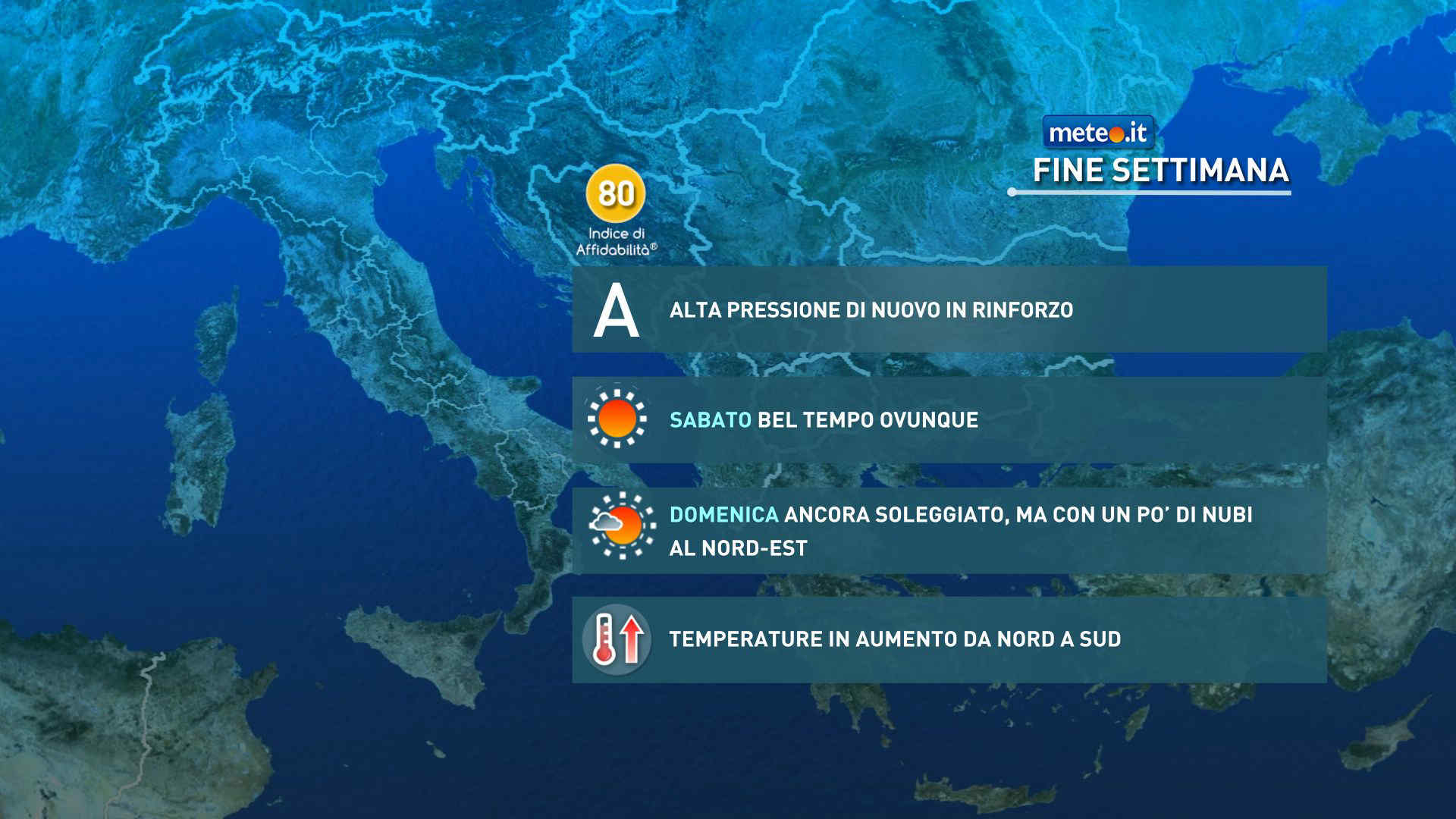Meteo: nel weekend tempo più stabile e caldo in aumento! La tendenza