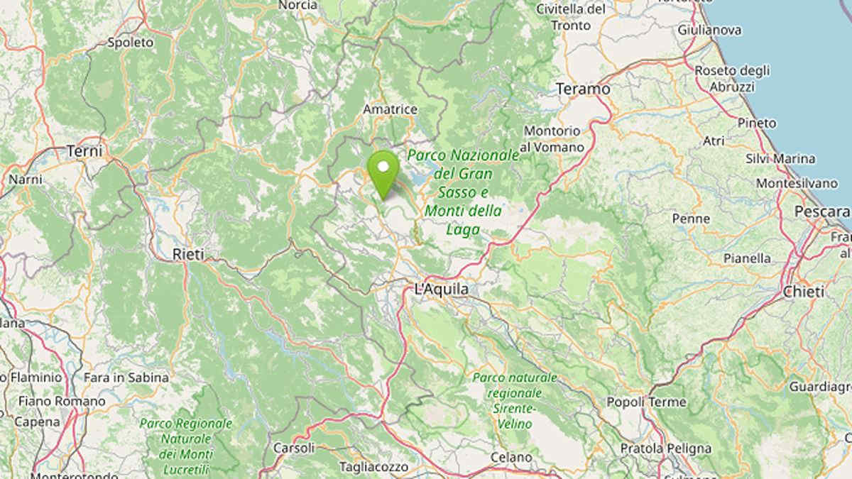 Terremoto nell’Appennino centrale, sisma di magnitudo 3.1 tra L’Aquila e Amatrice