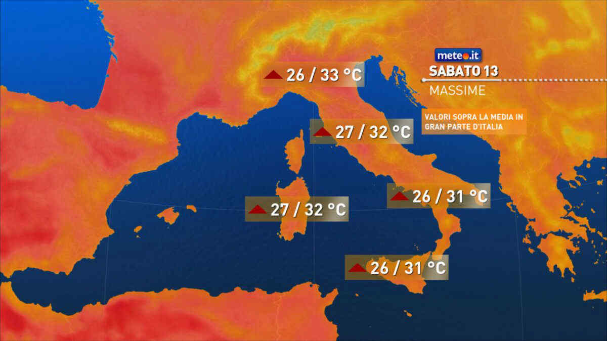 Meteo, in questo weekend del 13-14 giugno tempo soleggiato e caldo