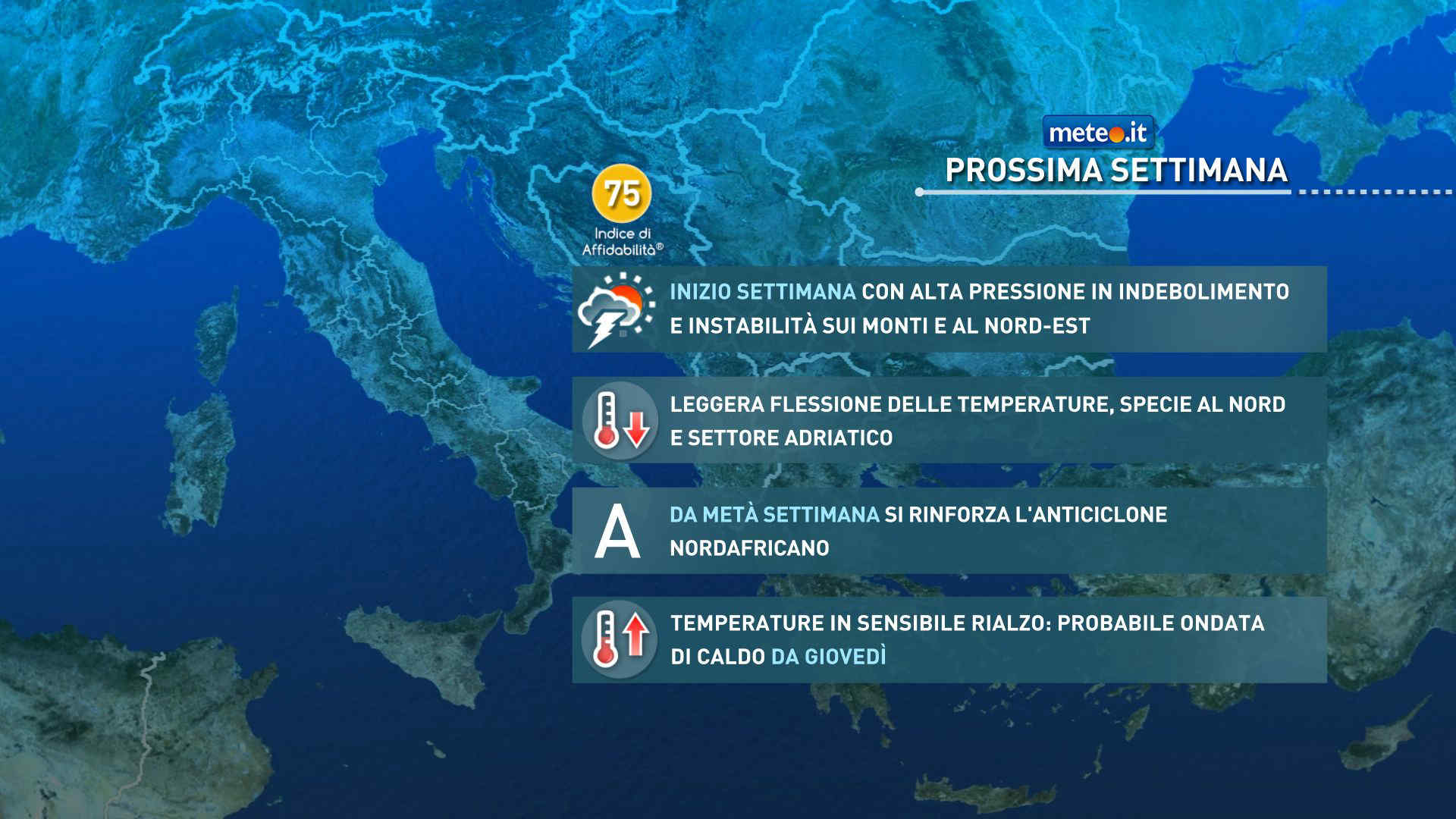 Meteo, fase instabile al Nord. Da metà settimana caldo intenso. La tendenza dal 15 giugno