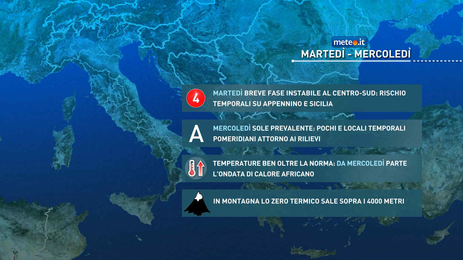 Meteo, le previsioni per il 16 e il 17 giugno