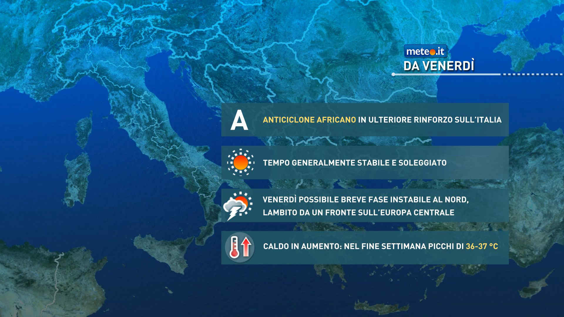 Meteo, dominio dell'Anticiclone nord-africano: caldo in aumento fino a 38 gradi. Ecco quando