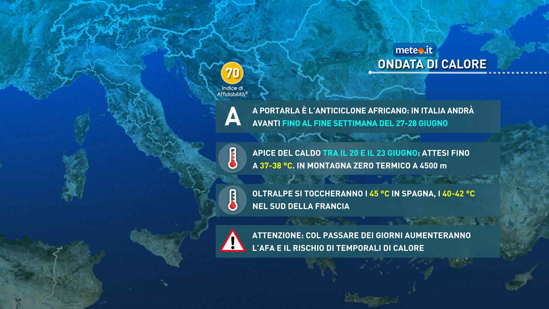 Meteo, dal 21 giugno (Solstizio) fase più intensa dell'ondata di caldo: la tendenza