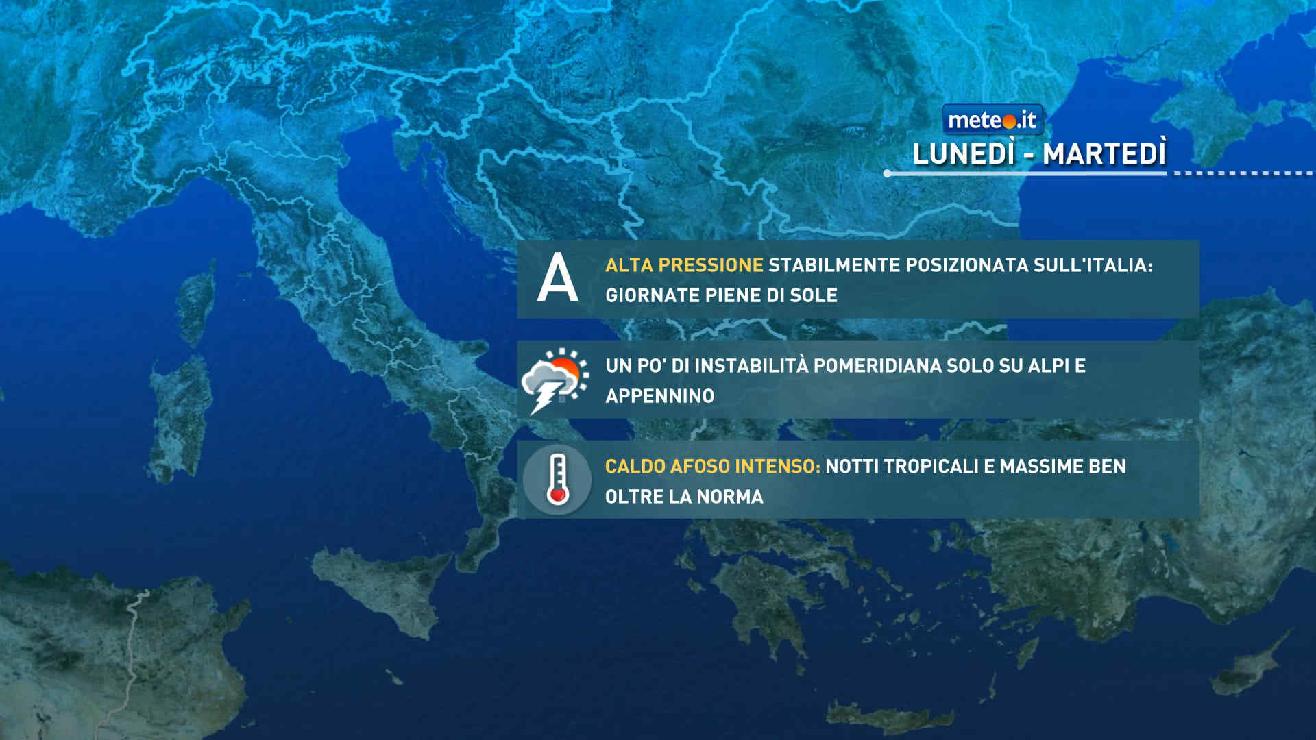 Meteo, settimana caldissima con qualche temporale: le previsioni del 22-23 giugno