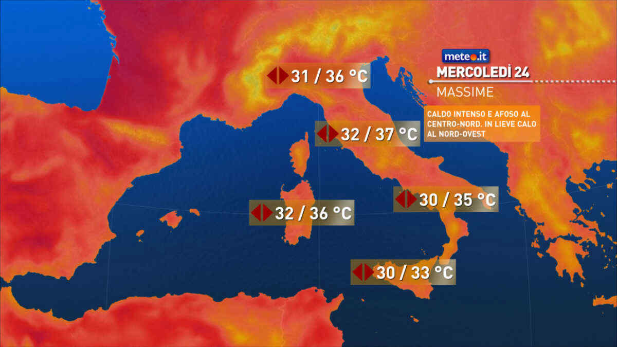 Meteo: seconda parte di settimana con caldo ancora più intenso! La tendenza