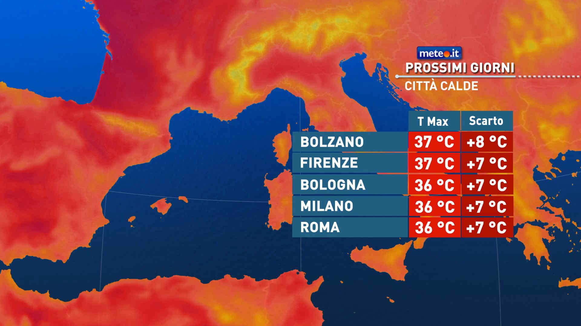 Meteo: prosegue l'ondata di caldo! Notti tropicali e qualche temporale