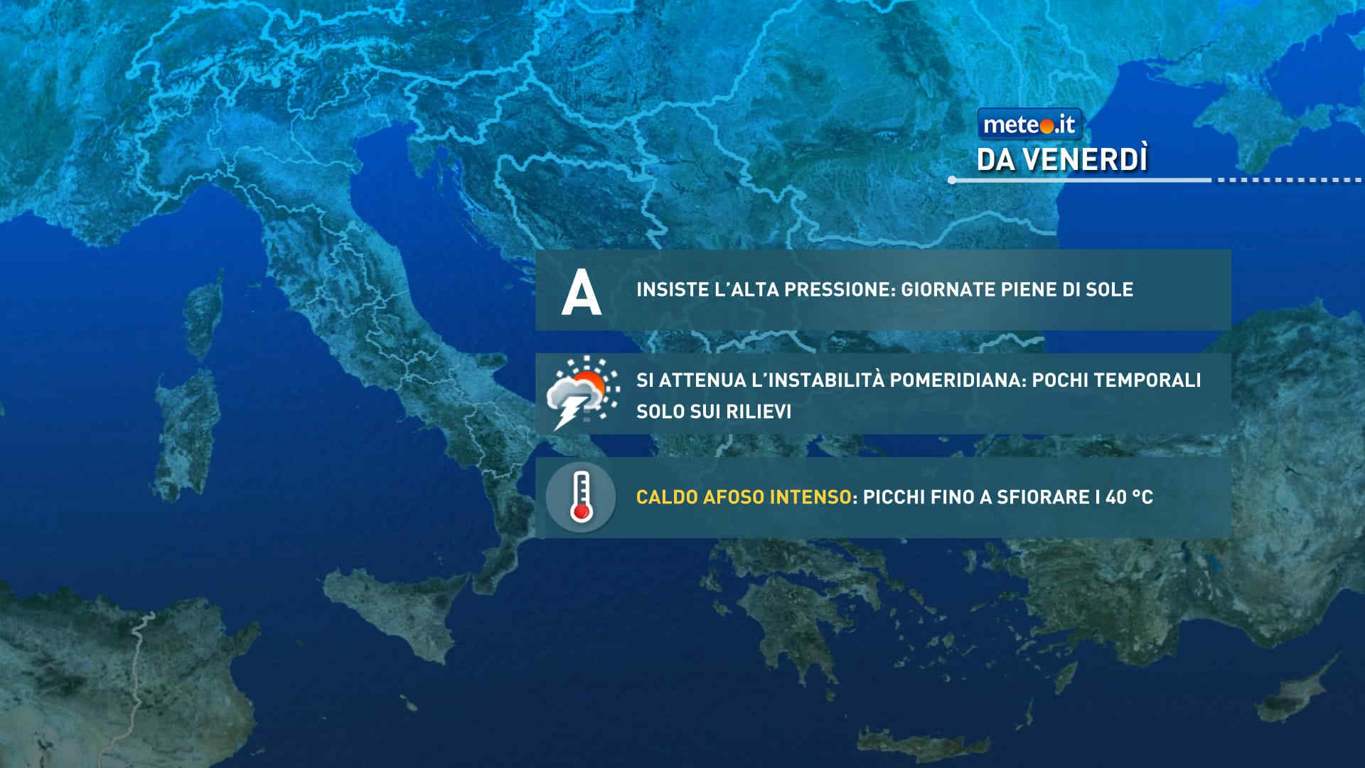 Meteo: ultima parte di settimana con caldo in intensificazione al Sud! Notti con oltre 20 gradi