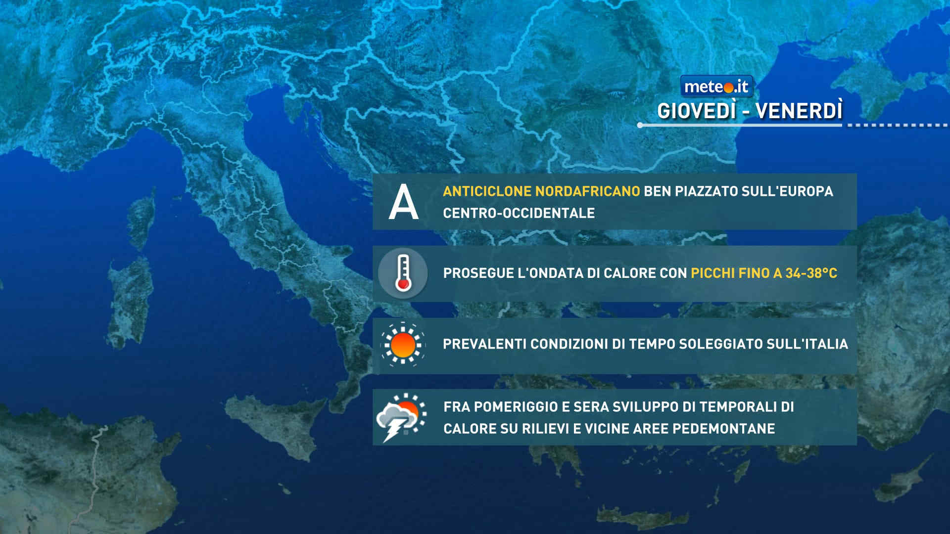 Meteo 25 giugno: afa e caldo! Da venerdì 26 la calura si intensifica