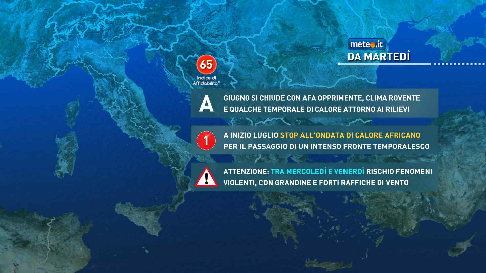 Meteo: a inizio luglio tregua dal gran caldo, ma occhio al maltempo! La tendenza