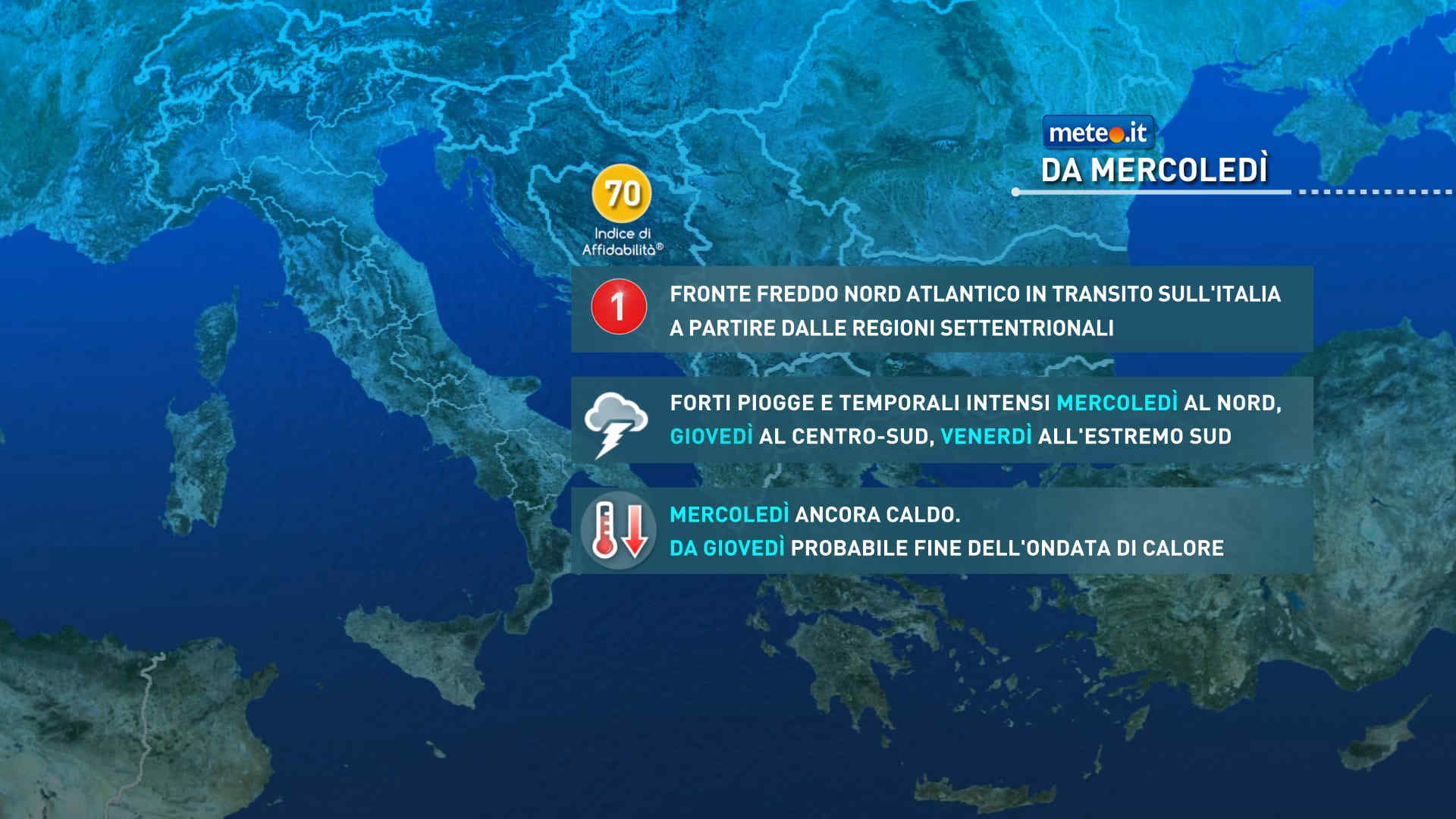 Meteo: luglio porta la fine del caldo estremo ma anche maltempo! La tendenza
