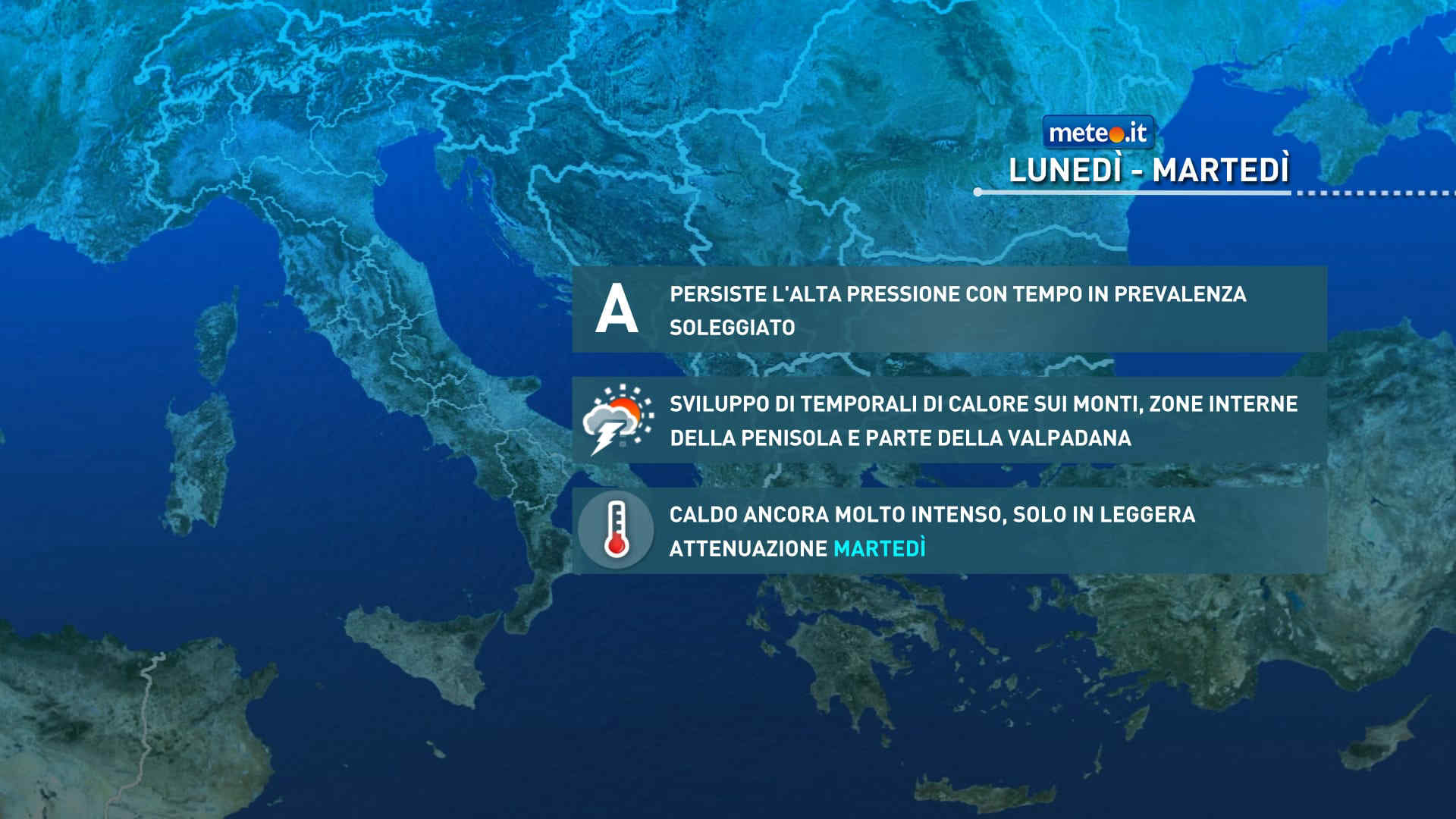 Meteo 29 giugno: caldo intenso e temporali. Dal 1° luglio calo termico e maltempo
