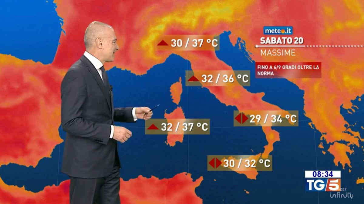 Meteo, prosegue l'ondata di caldo africano: picchi di 37-38 gradi e afa in aumento
