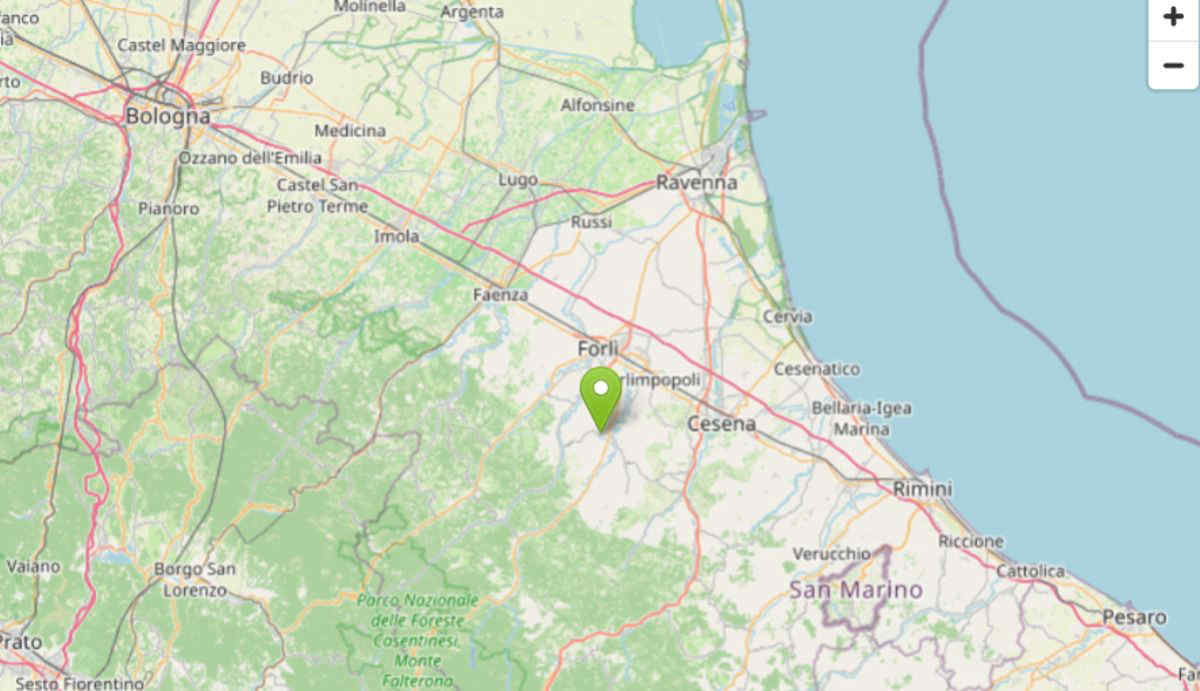Terremoto in Emilia-Romagna, scossa di magnitudo 3.2 avvertita tra Forlì, Cesena, Ravenna e Bertinoro