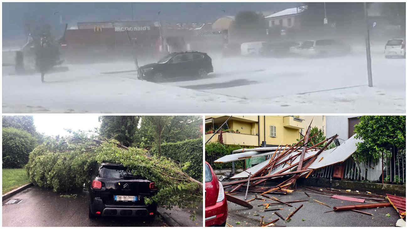 Maltempo in Lombardia, grandine e vento forte: sottopassi allagati tra Milano, Varese e Monza