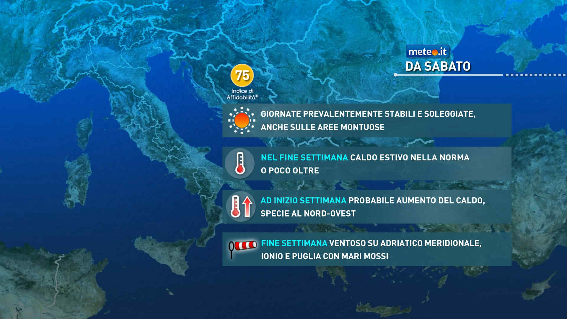 Meteo, nel weekend del 4-5 luglio caldo più sopportabile