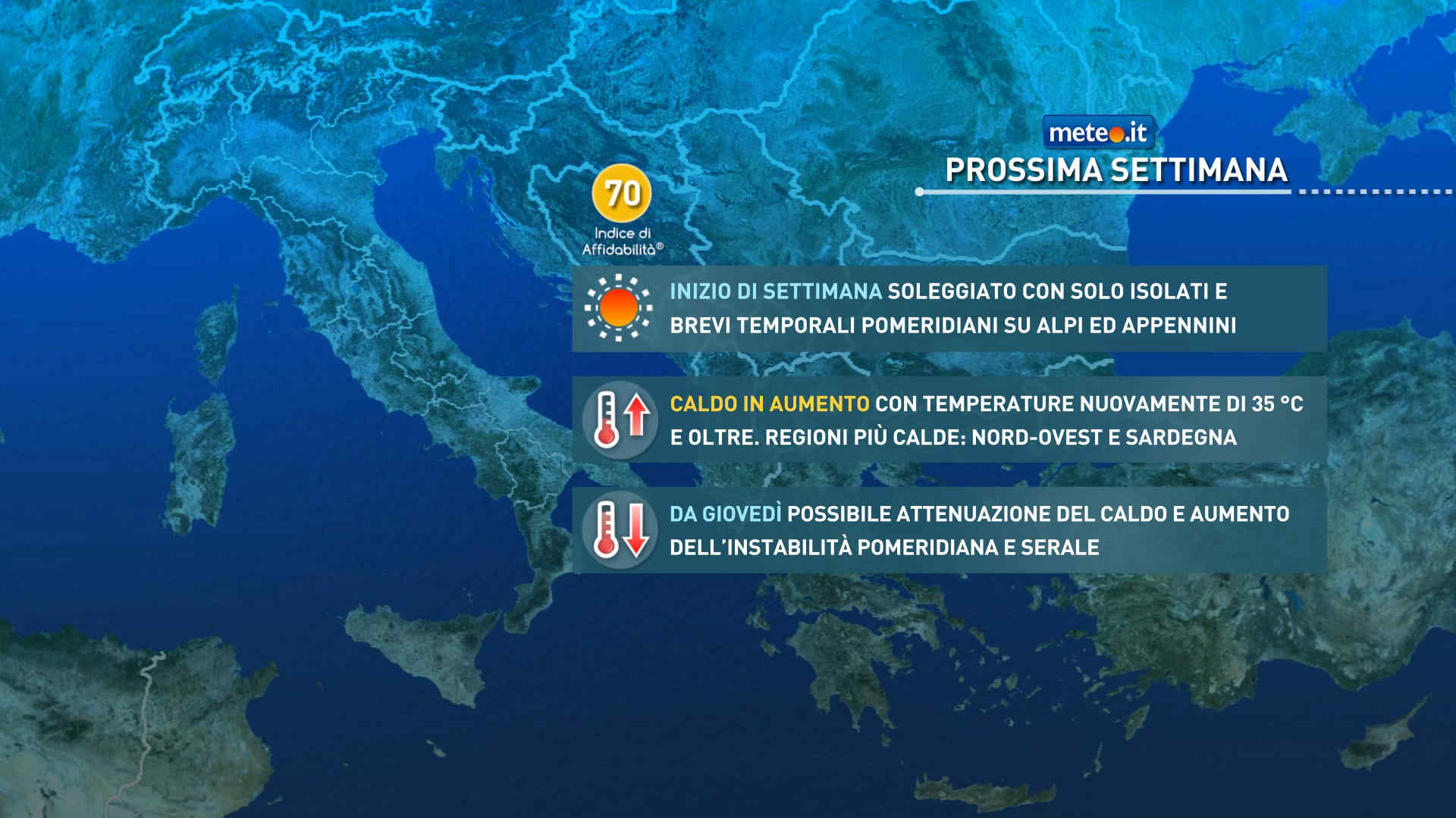 Meteo: avvio di settimana caldo con valori oltre 35 gradi. Ecco dove
