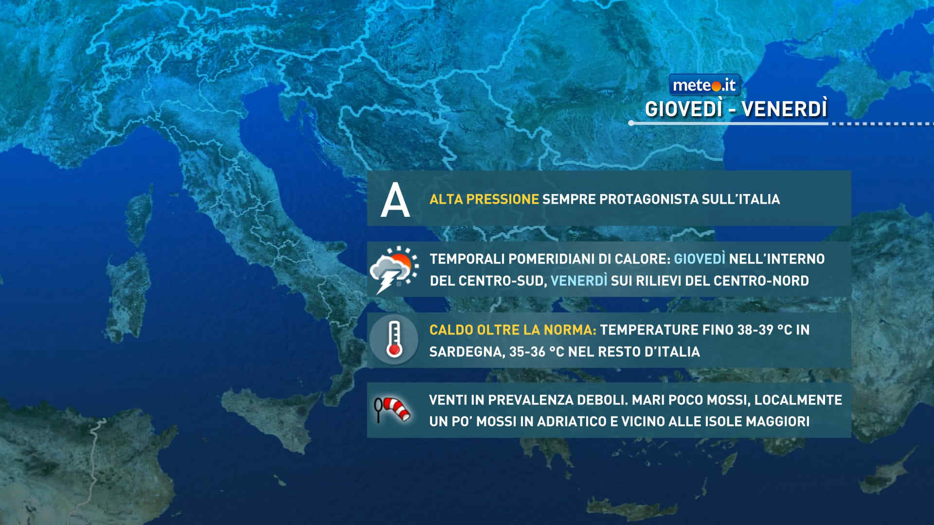 Meteo: terza ondata di calore sull'Italia! Valori prossimi ai 40 gradi