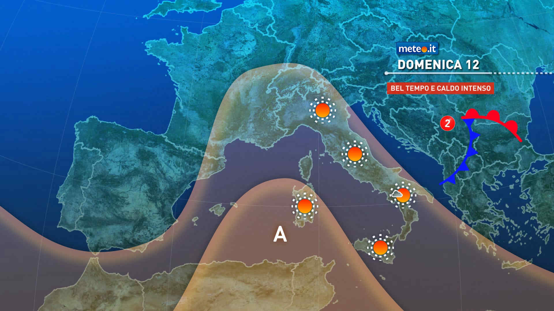 Meteo, domenica 12 luglio con sole e caldo afoso intenso: le previsioni