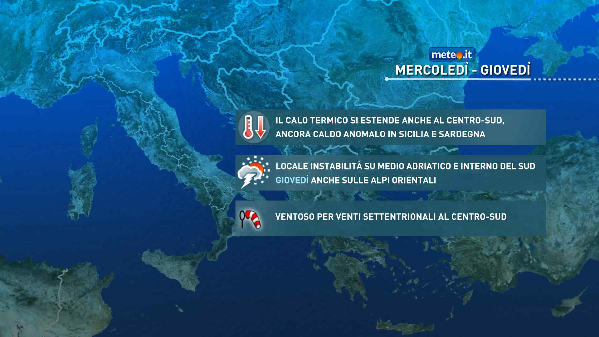 Meteo, calo delle temperature verso il Centro-sud: le previsioni del 22-23 luglio