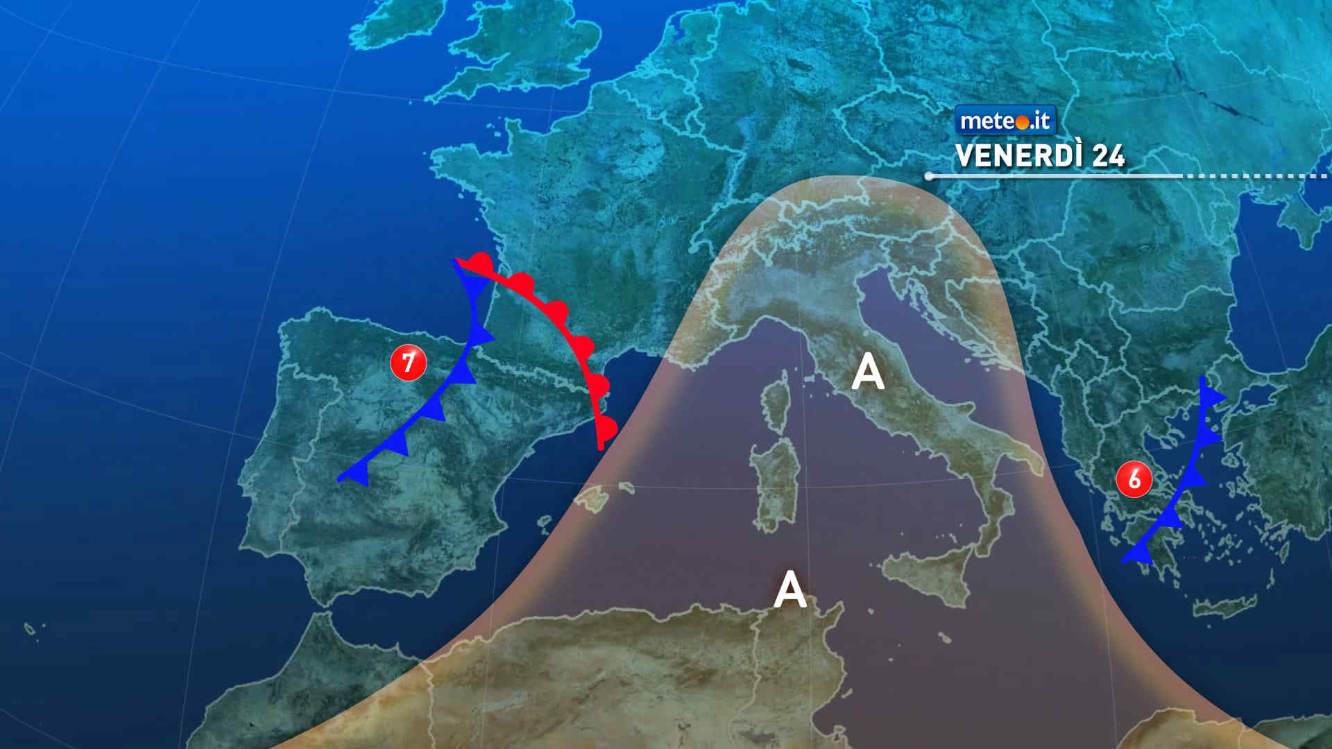 Meteo, qualche rovescio al Sud. Nel weekend intensa perturbazione