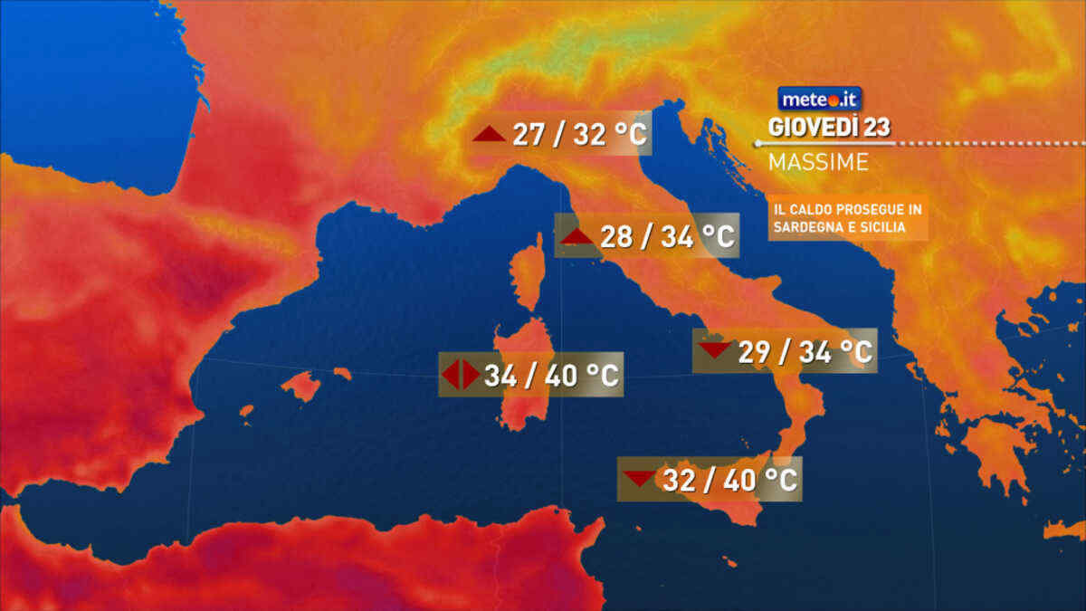 Meteo, in arrivo una perturbazione. Caldo intenso nelle Isole