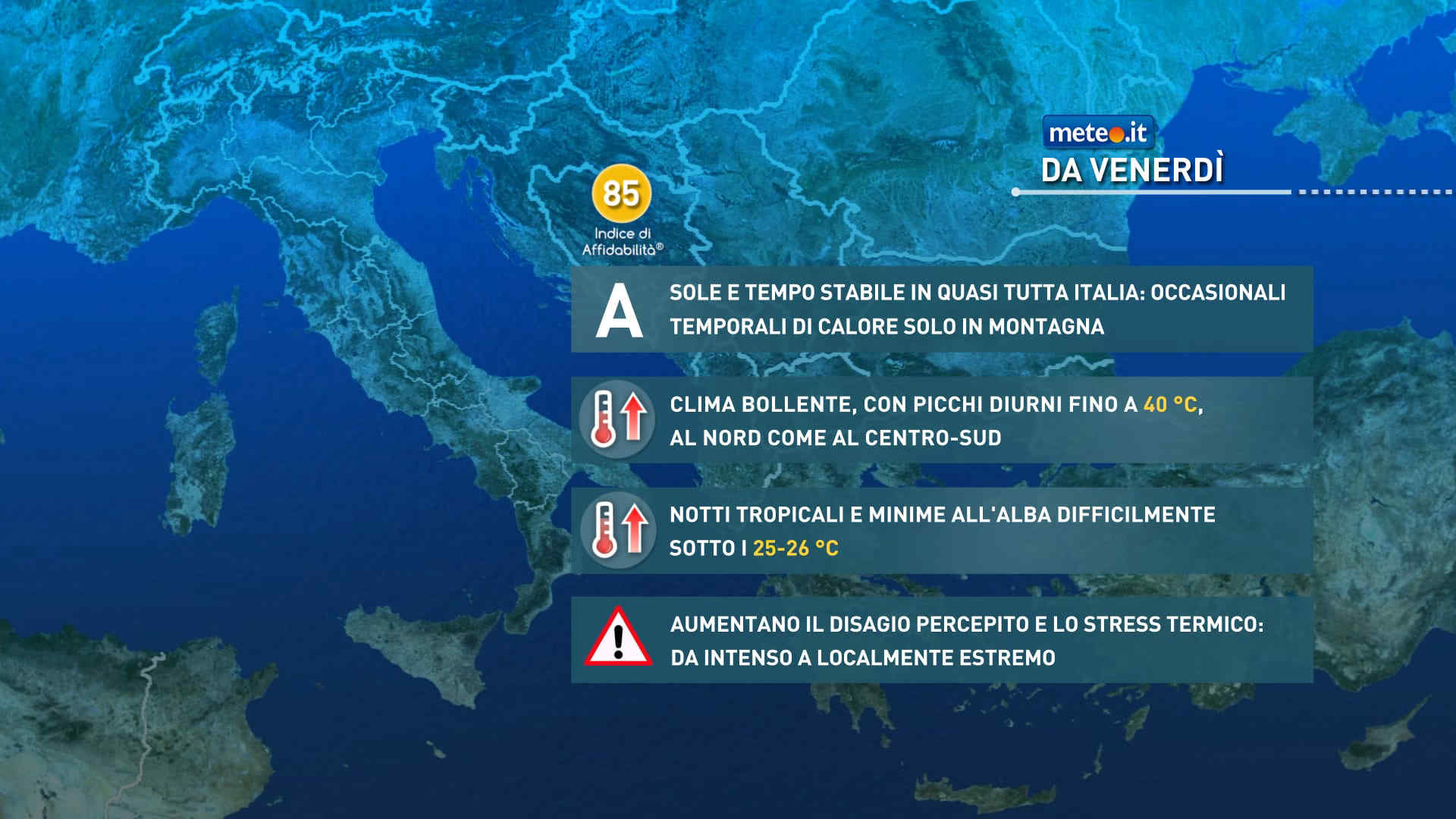 Meteo: primo fine settimana di agosto estremamente caldo e afoso!
