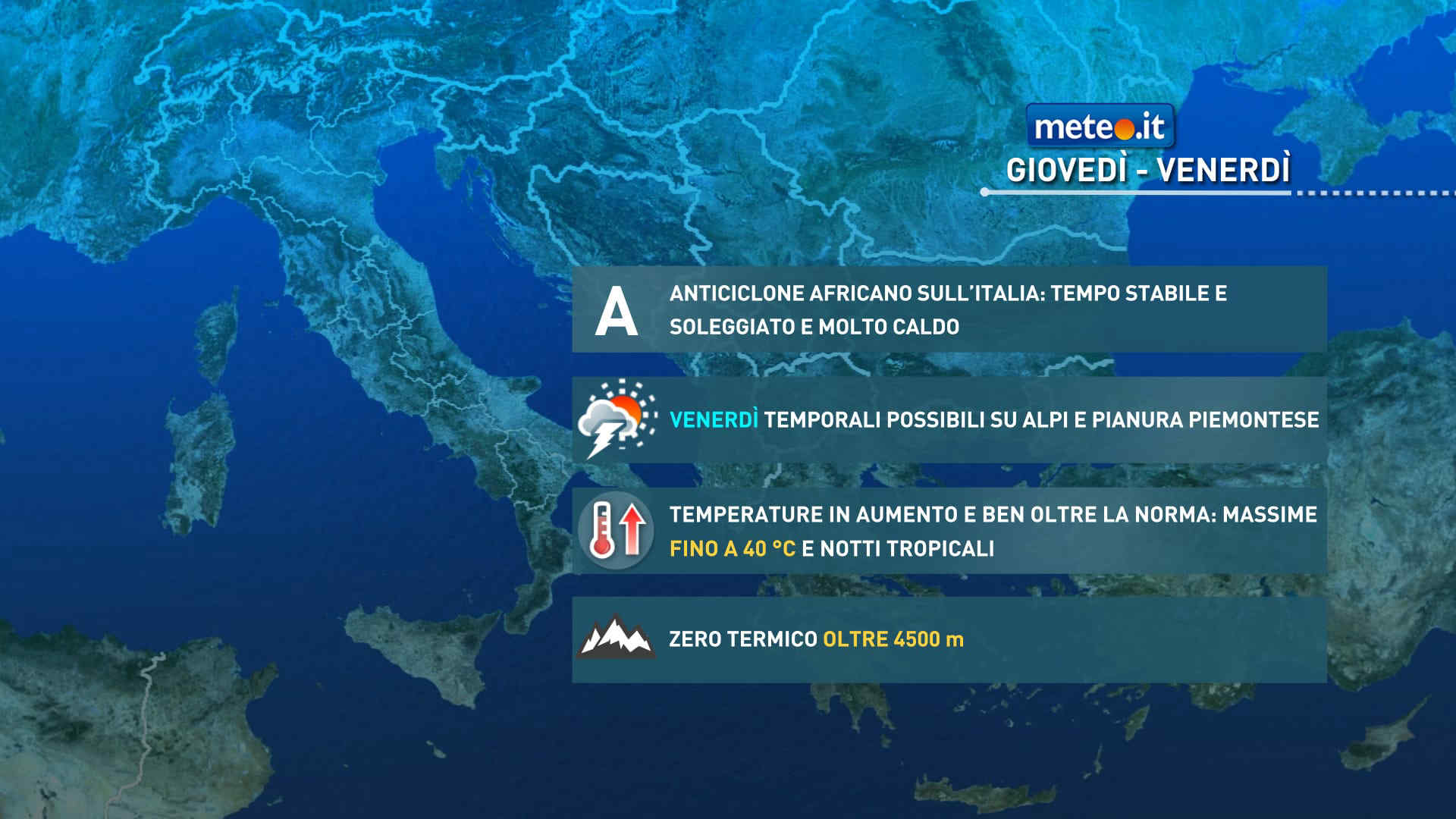 Meteo 30 luglio: la quarta ondata di calore si fa sentire! 40 gradi nei prossimi giorni