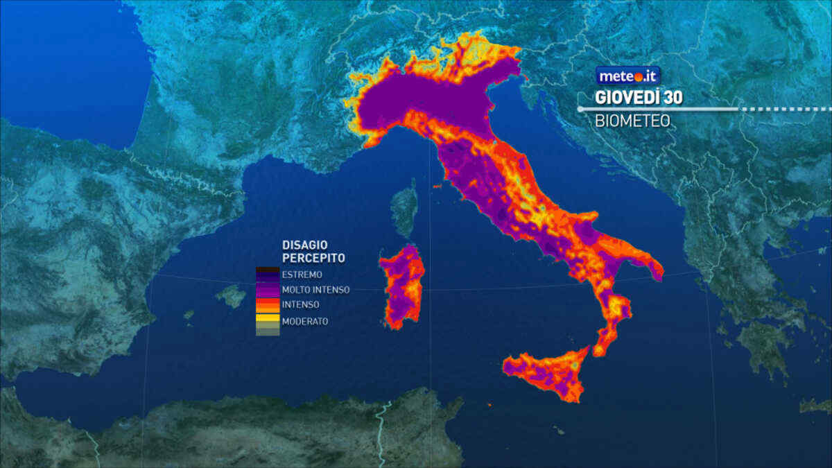Meteo: fine luglio con caldo estremo! Afa e disagio notturno
