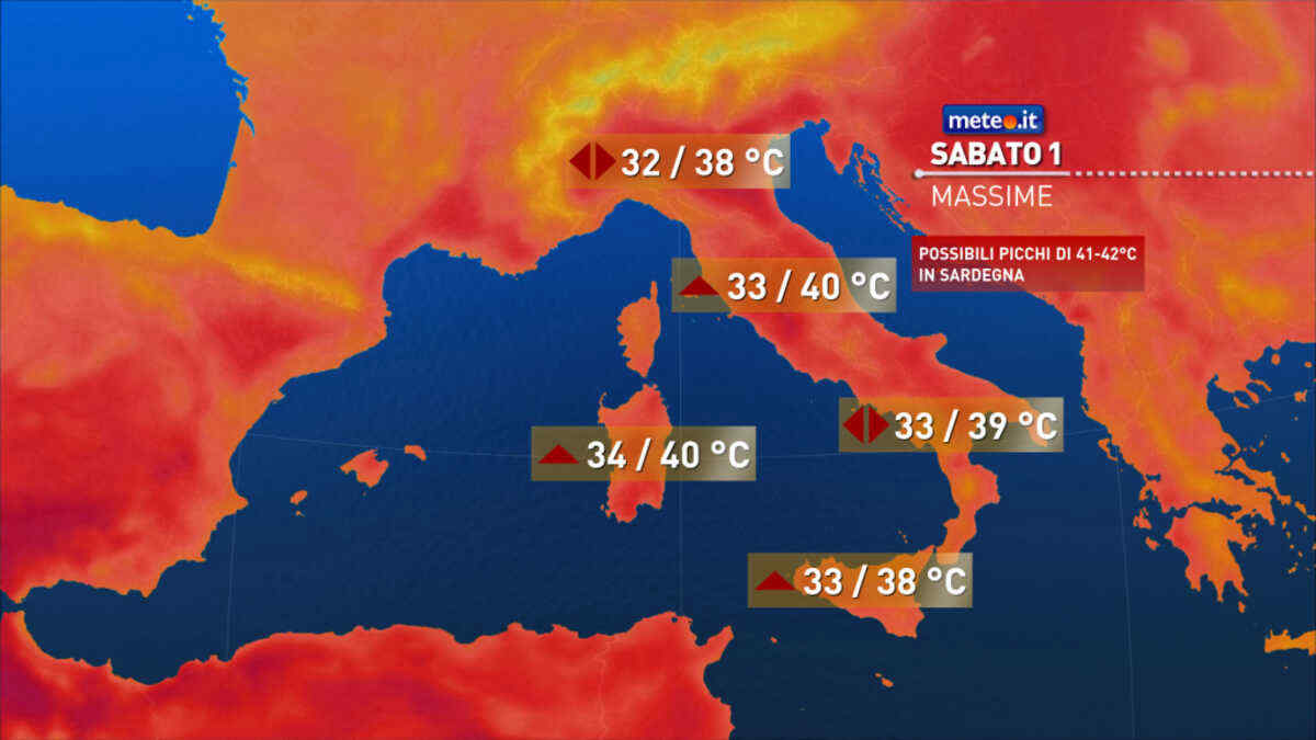 Meteo: agosto al via con clima bollente! 40 gradi e afa opprimente