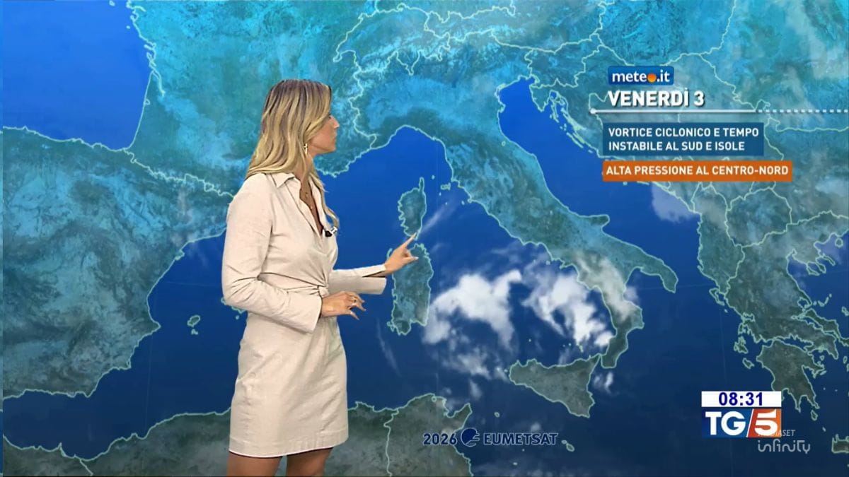 Meteo: oggi (3 luglio) temporali al Sud e clima più fresco! Le previsioni