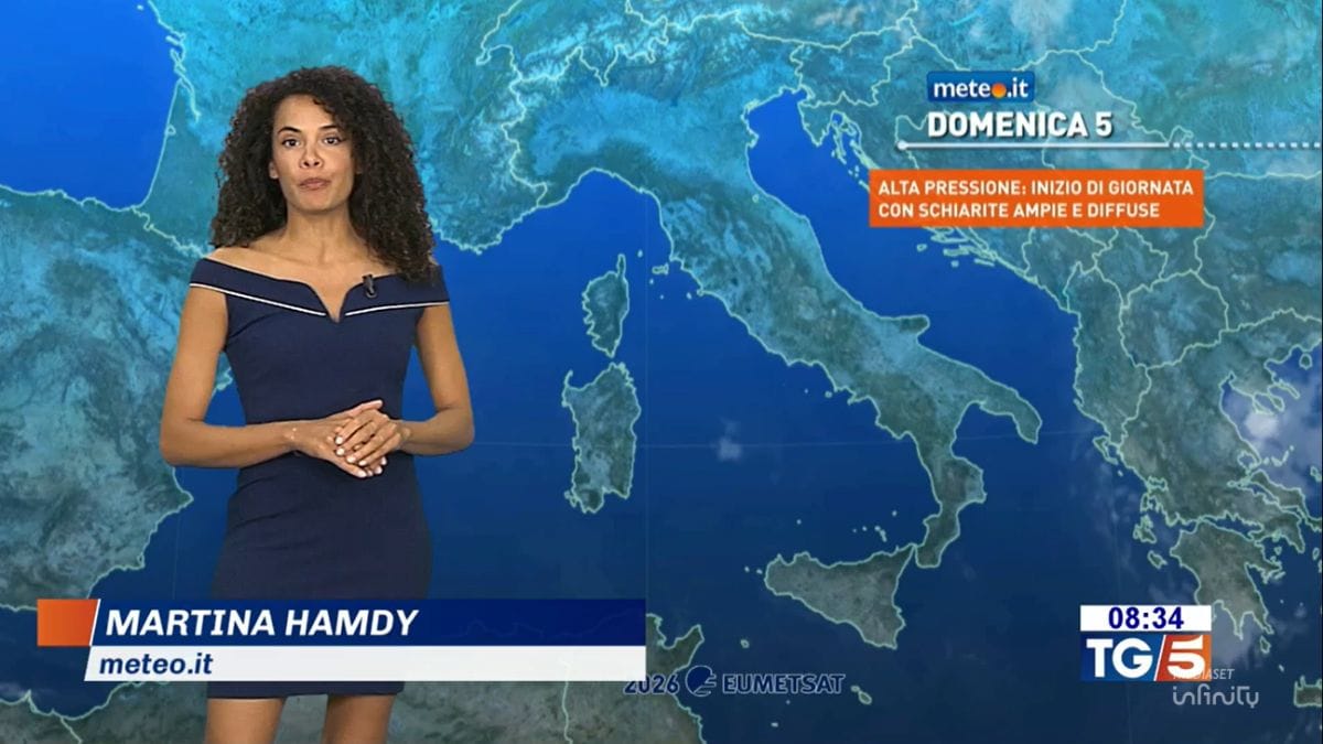 Meteo: caldo contenuto oggi (5 luglio). Da lunedì 6 temperature in rialzo