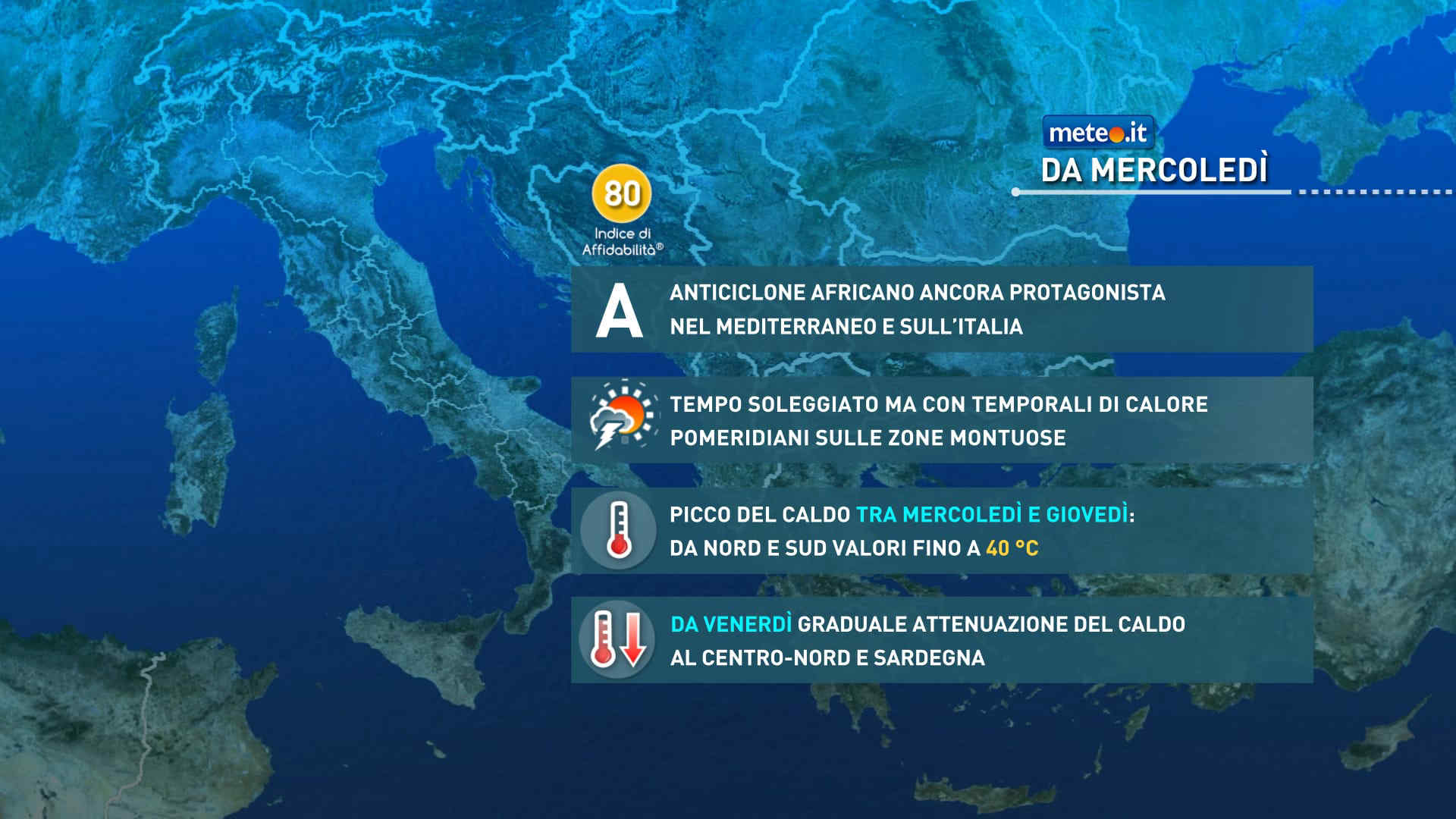 Meteo, prossima settimana prosegue la severa ondata di calore