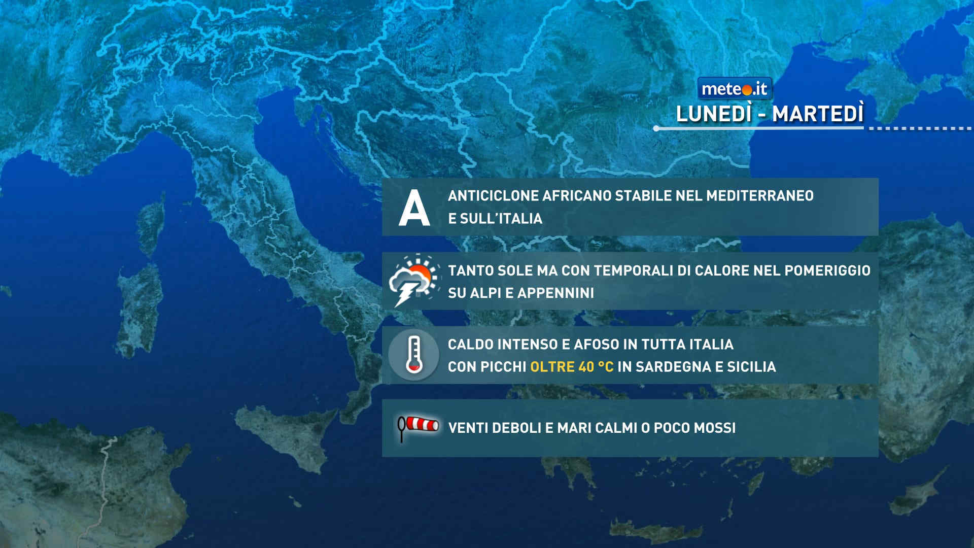 Meteo, il caldo resta intenso e afoso