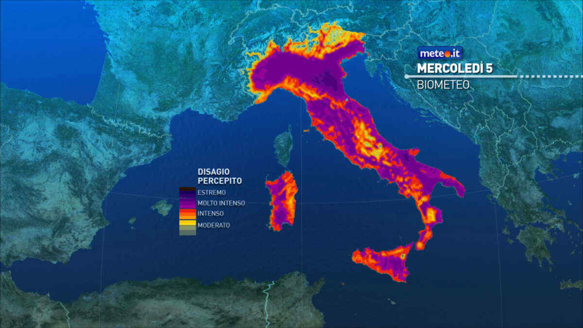 Meteo, anticiclone africano dominante. Caldo e afa