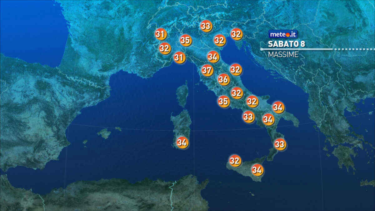 Meteo: fino a domenica 9 breve tregua dal caldo al Nord! Altrove calura e afa