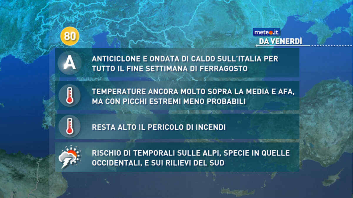Meteo: Ferragosto rovente! Svolta a inizio settimana, ma dove?