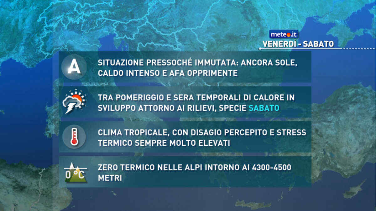 Meteo, Ferragosto con clima tropicale poi attenuazione del caldo