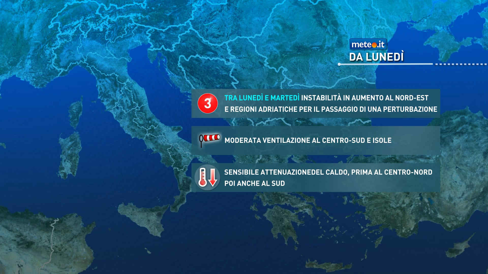 Meteo, dal 17 agosto temporali e attenuazione del caldo: la tendenza